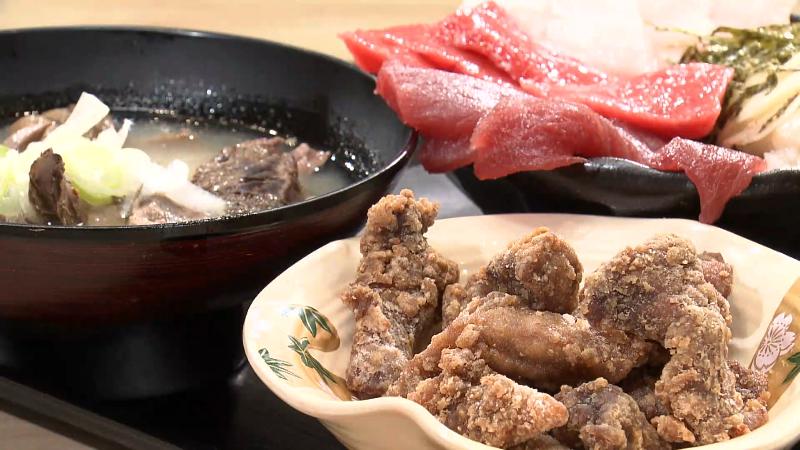 まぐろ3種丼セット(1790円)