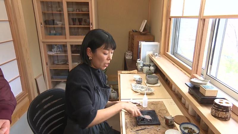 金継ぎ作業風景