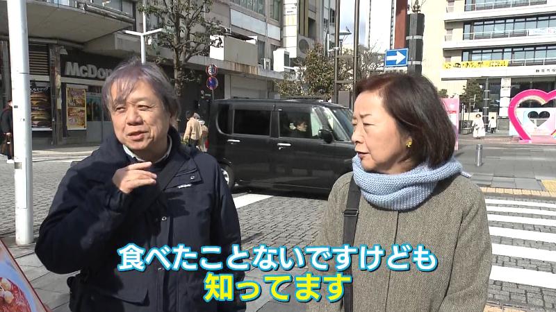 通行人にインタビューしている