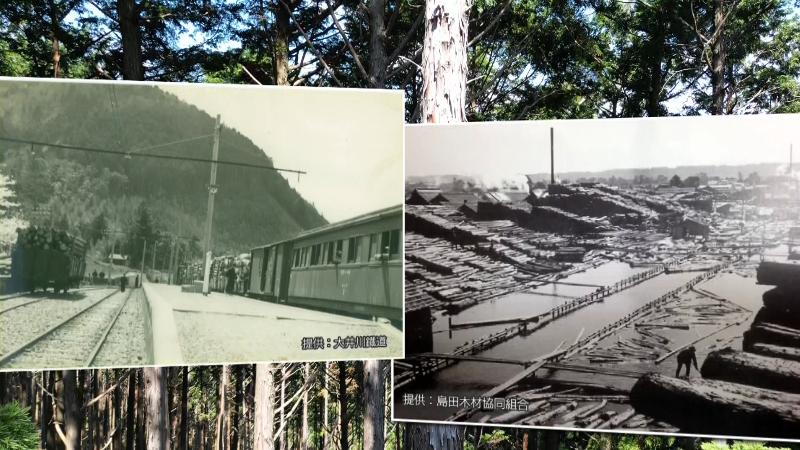 過去の島田の木材産業の写真