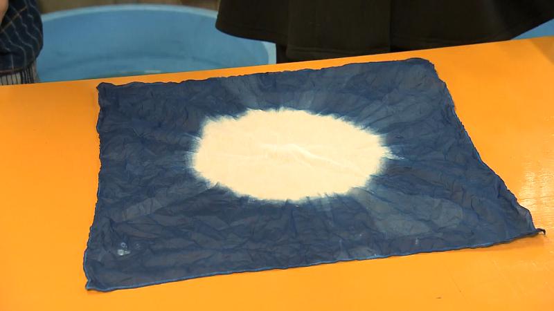 大森アナの藍染体験完成品