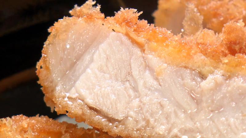 とんかつの断面