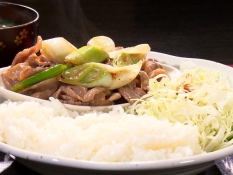 ネギ塩焼肉定食(950円)