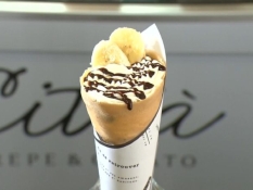 チョコクリームバナナクレープ