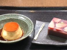 プリンと水ようかん