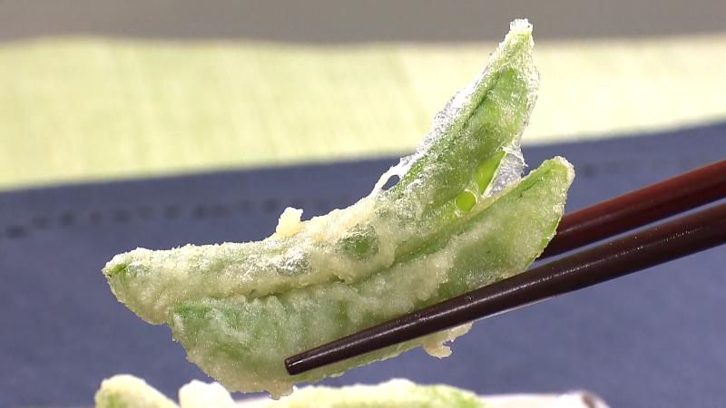砂糖えんどうの天ぷら