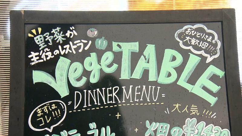 ベジテーブルの看板