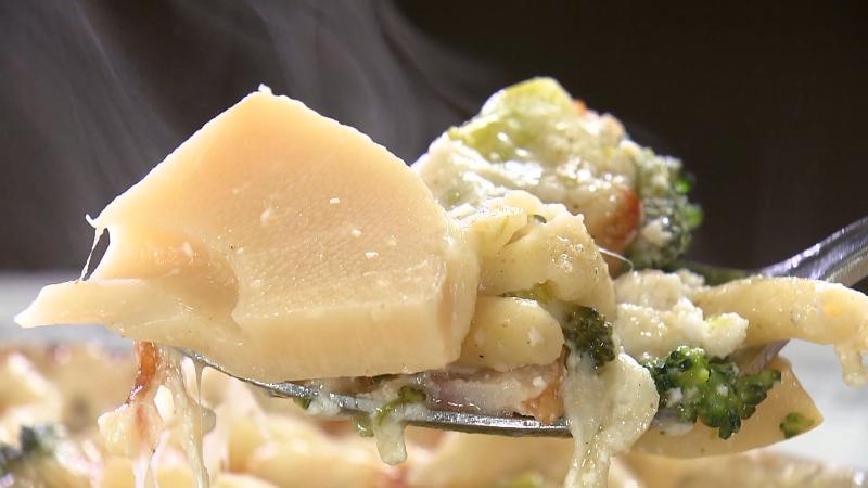 グラタンに入ったタケノコ