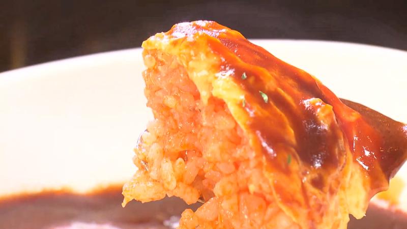 オムライスの断面