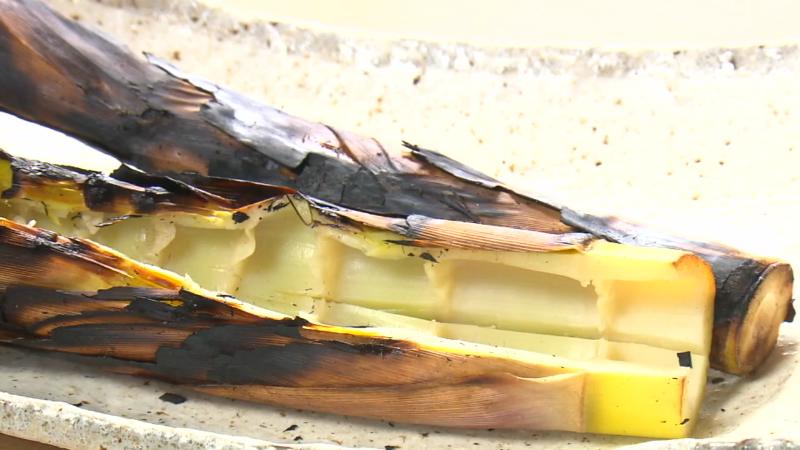 炭火で焼いた淡竹