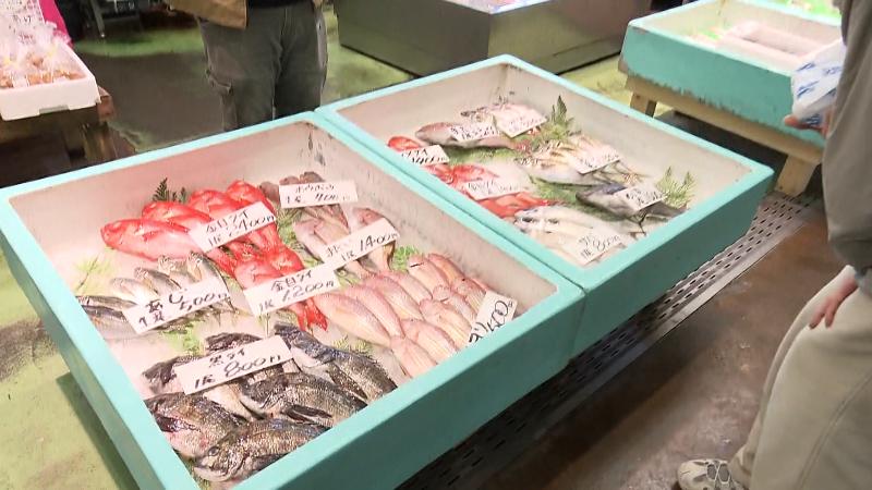 マルカイの鮮魚売り場