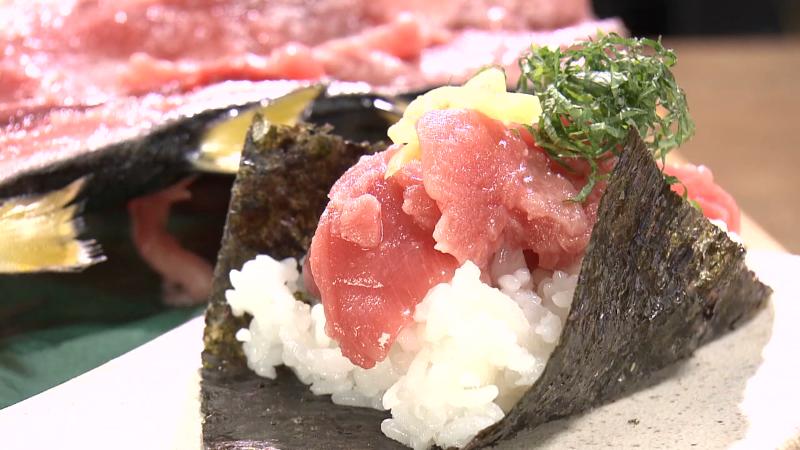 中落ちの手巻きすし