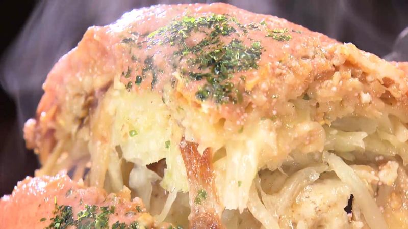 明太マヨチーズ焼きの断面
