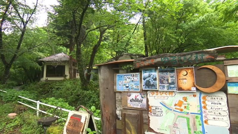 ゆるびく村の案内板