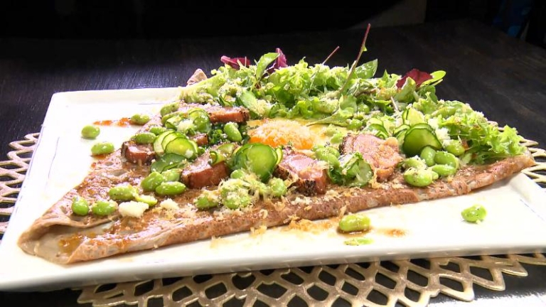 枝豆と合鴨のガレット(1400円)