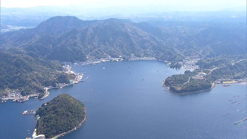 内浦湾の空撮
