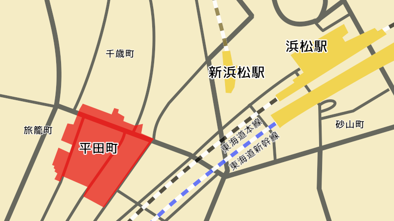 平田町の地図
