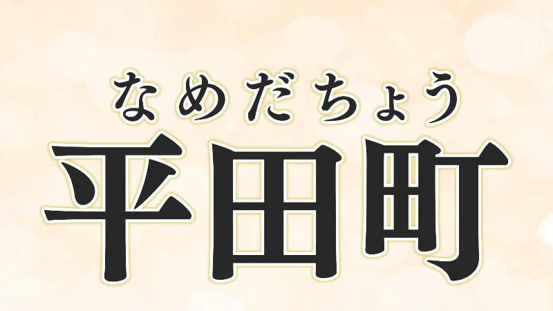 なめだちょう 平田町