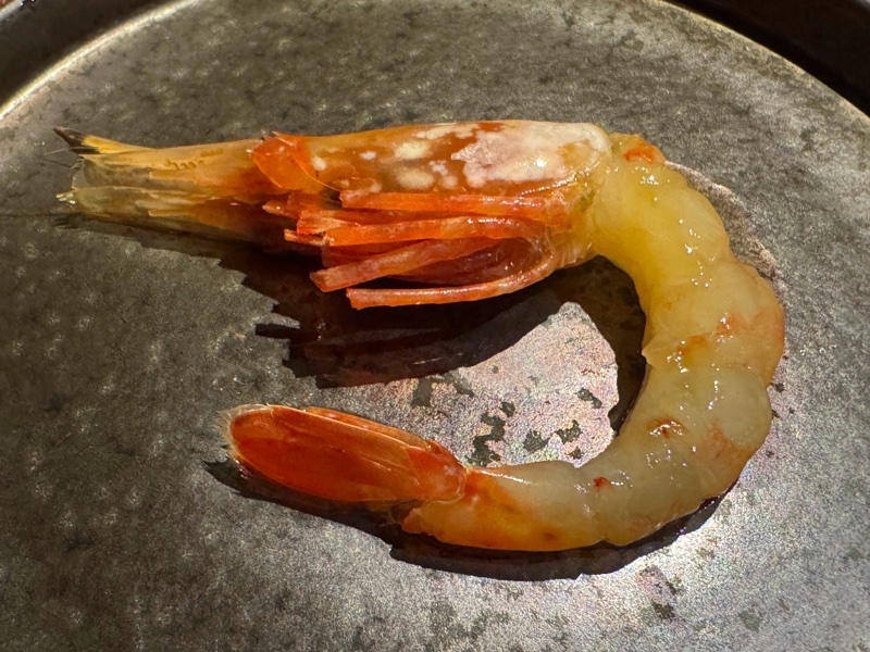 ディナーのエビ