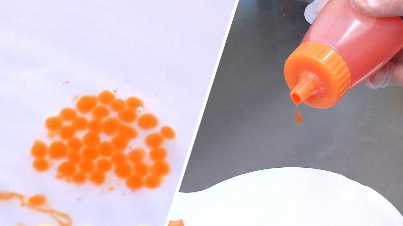 ゼリー一粒一粒でいくらを作る