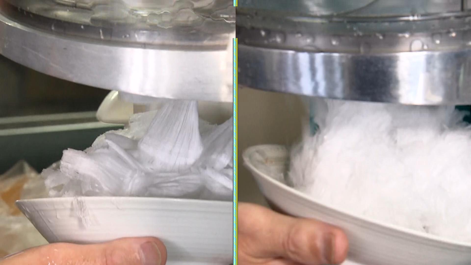 「氷工房にはし」2種類の氷