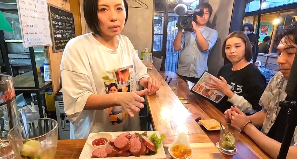 スモークソーセージとヴィナグレッチソース