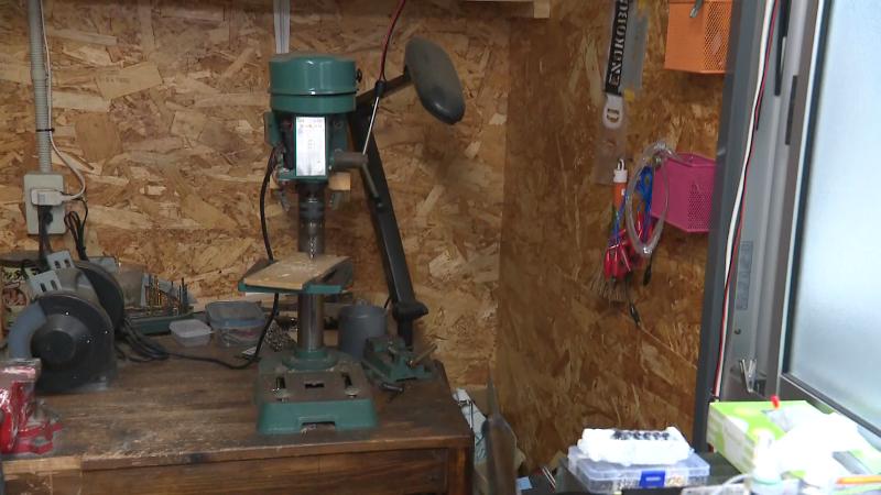 榎本さんの作業場にある工具