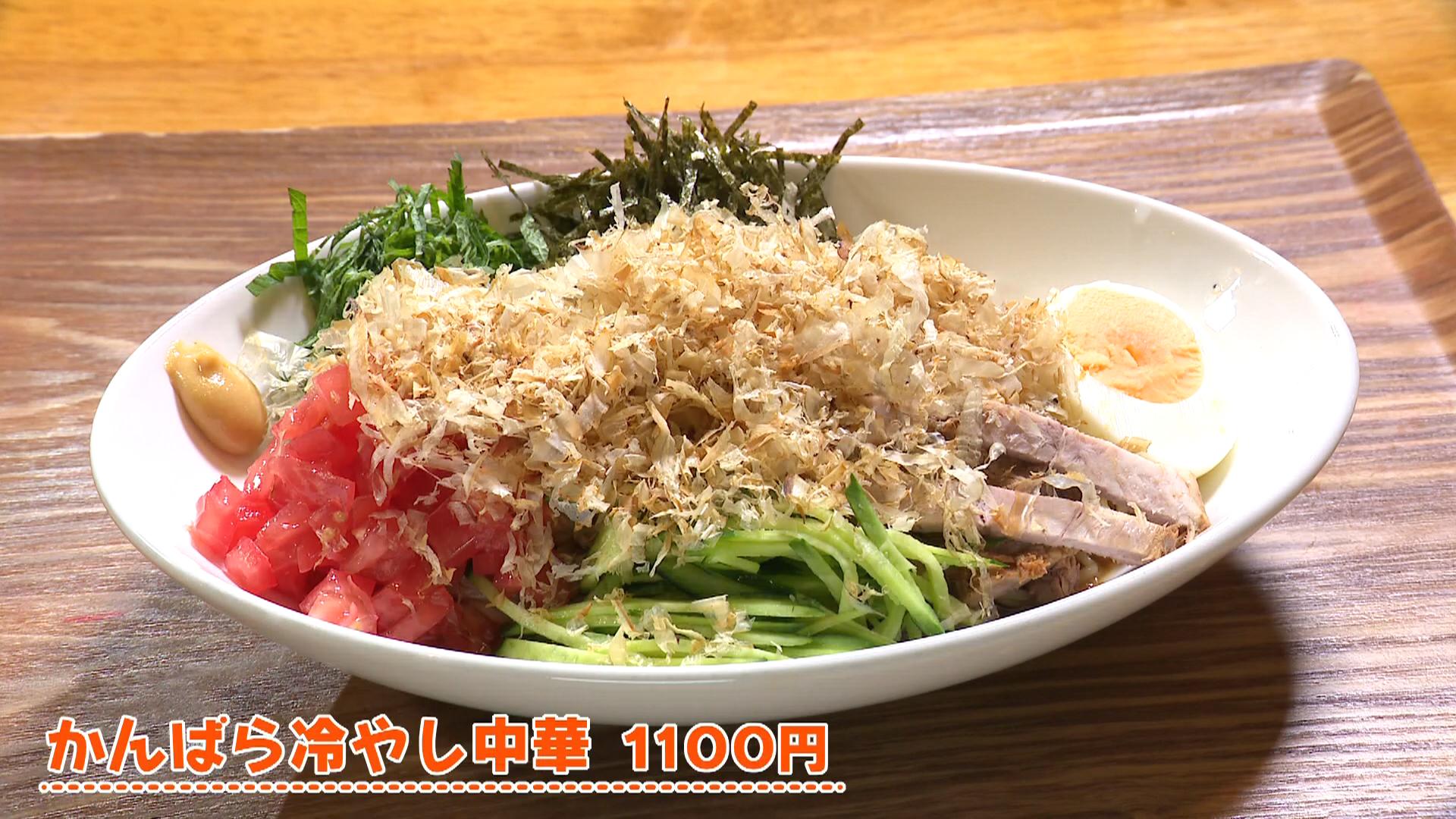 蒲原館の冷やし中華（1100円）