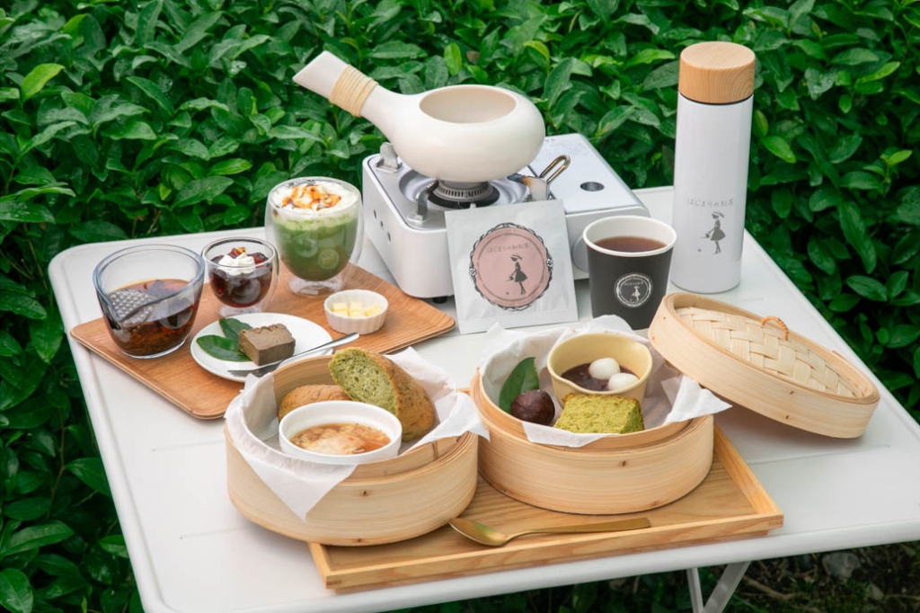 茶園の彩り蒸籠と和洋茶尽くしプレート